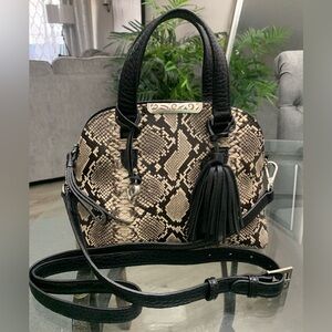 Brighton Harley Domed Snake Print crossbody